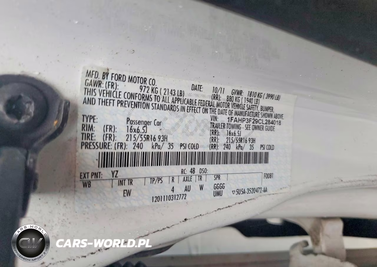 2012 Ford Focus Se VIN:1FAHP3F29CL284018 - 12