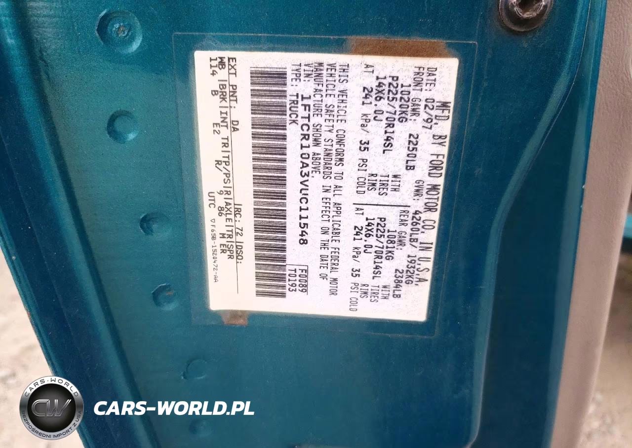 1997 Ford Ranger VIN:1FTCR10A3VUC11548 - 12