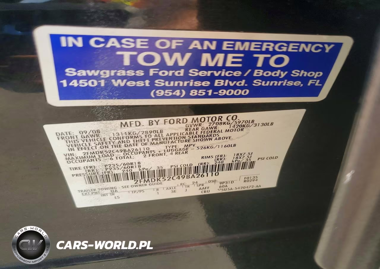 2009 Ford Flex Sel VIN:2FMDK52C49BA26110 - 13