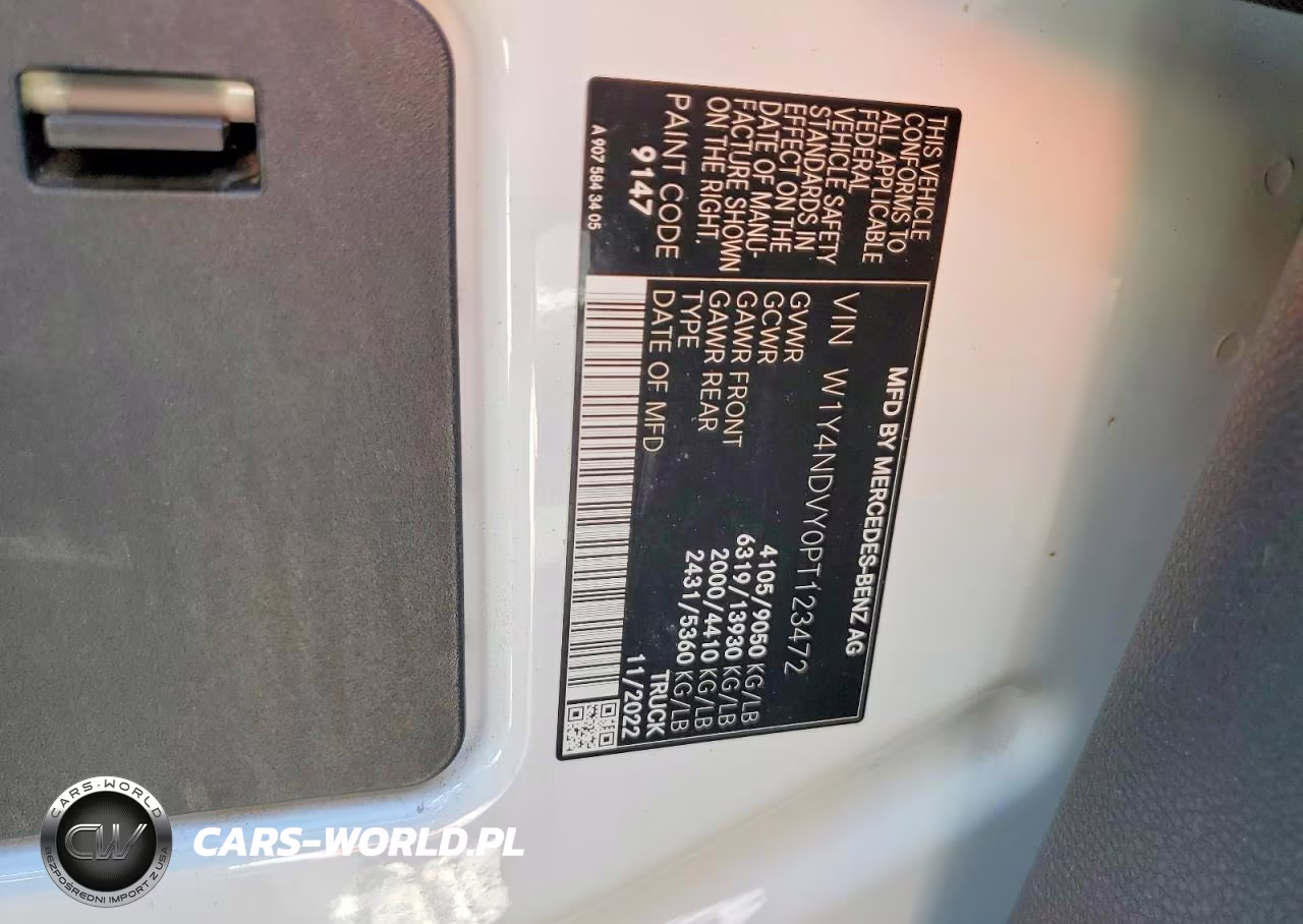 2023 Mercedes Benz Sprinter 2500 Delivery Van VIN:W1Y4NDVY0PT123472 - 13