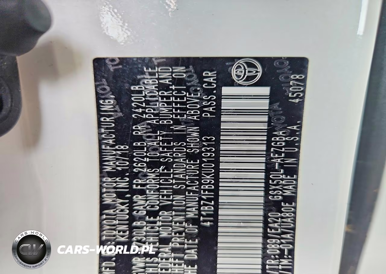 2019 Toyota Avalon Xle VIN:4T1BZ1FB9KU019313 - 12