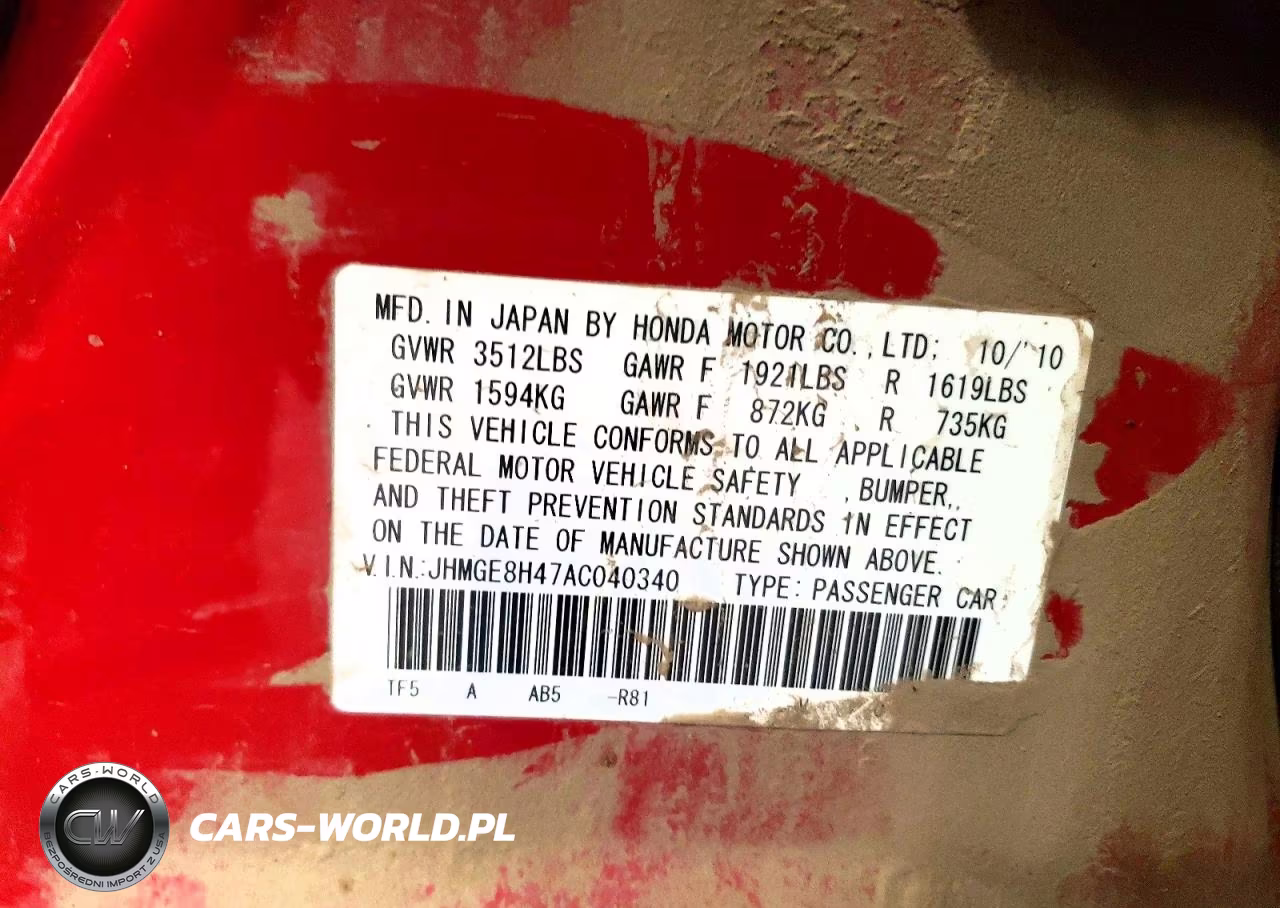 2010 Honda Fit Sport VIN:JHMGE8H47AC040340 - 13