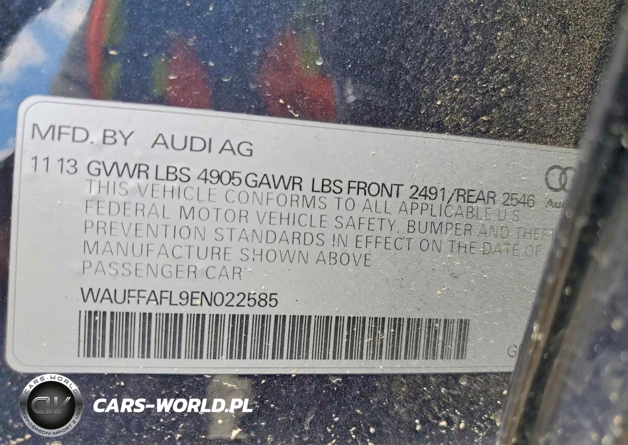 2014 Audi A4 Premium Plus VIN:WAUFFAFL9EN022585 - 13