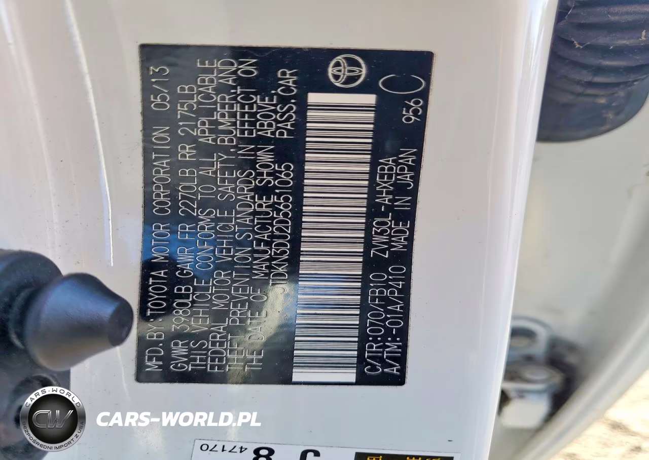 2013 Toyota Prius Two VIN:JTDKN3DU2D5651065 - 12