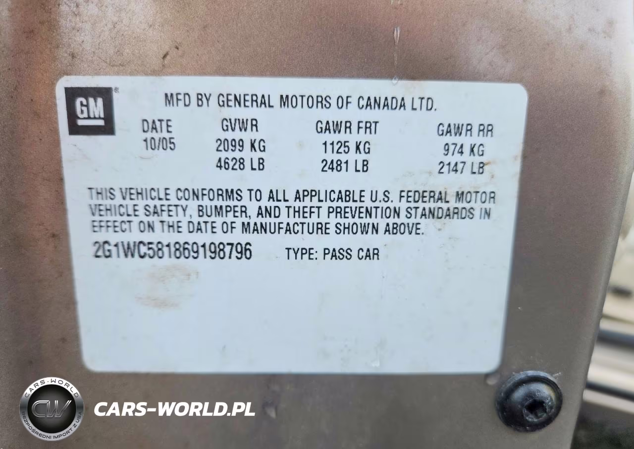 2006 Chevrolet Impala Lt VIN:2G1WC581869198796 - 12