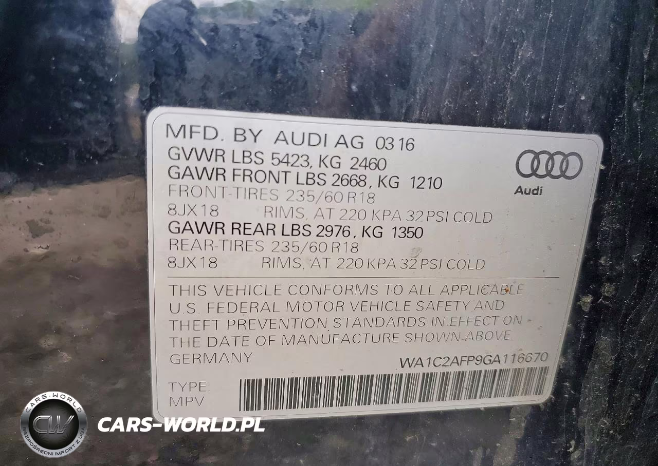 2016 Audi Q5 Premium VIN:WA1C2AFP9GA116670 - 13