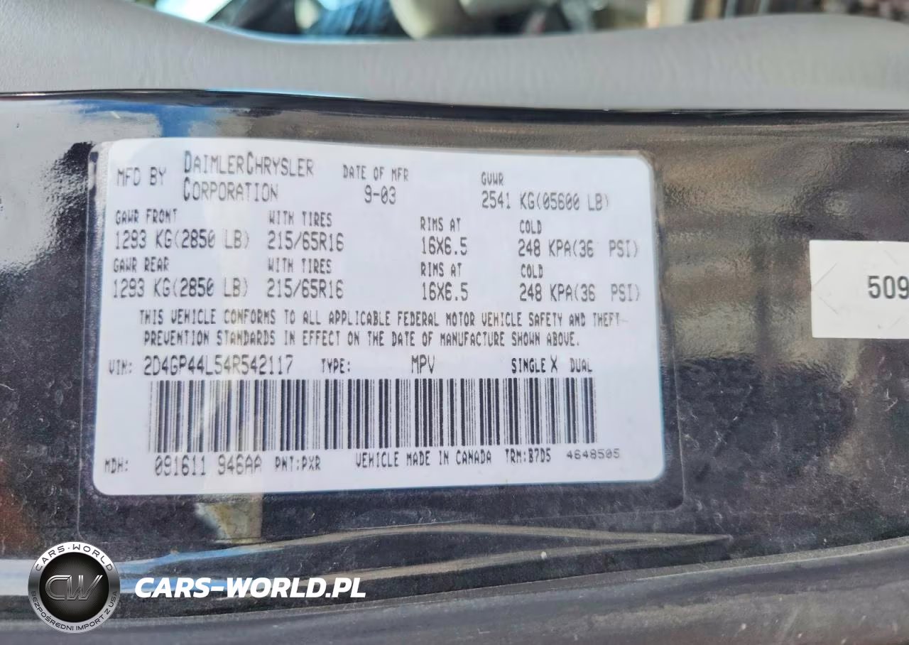 2004 Dodge Grand Caravan Sxt VIN:2D4GP44L54R542117 - 13
