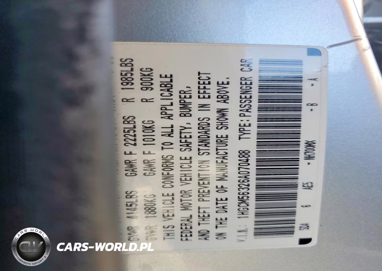 2006 Honda Accord Se VIN:1HGCM56326A070488 - 12