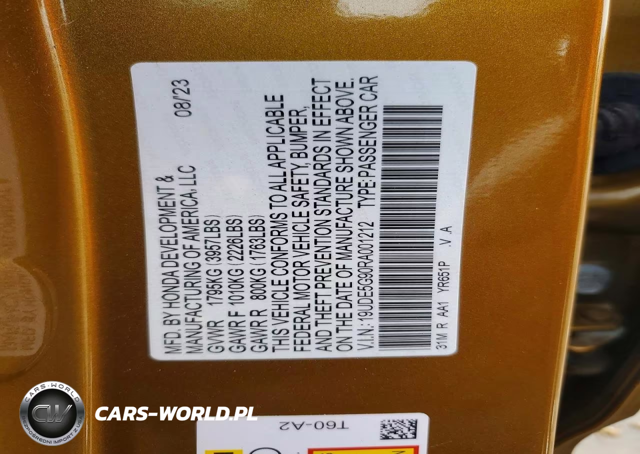 2024 Acura Integra Type S VIN:19UDE5G90RA001212 - 13