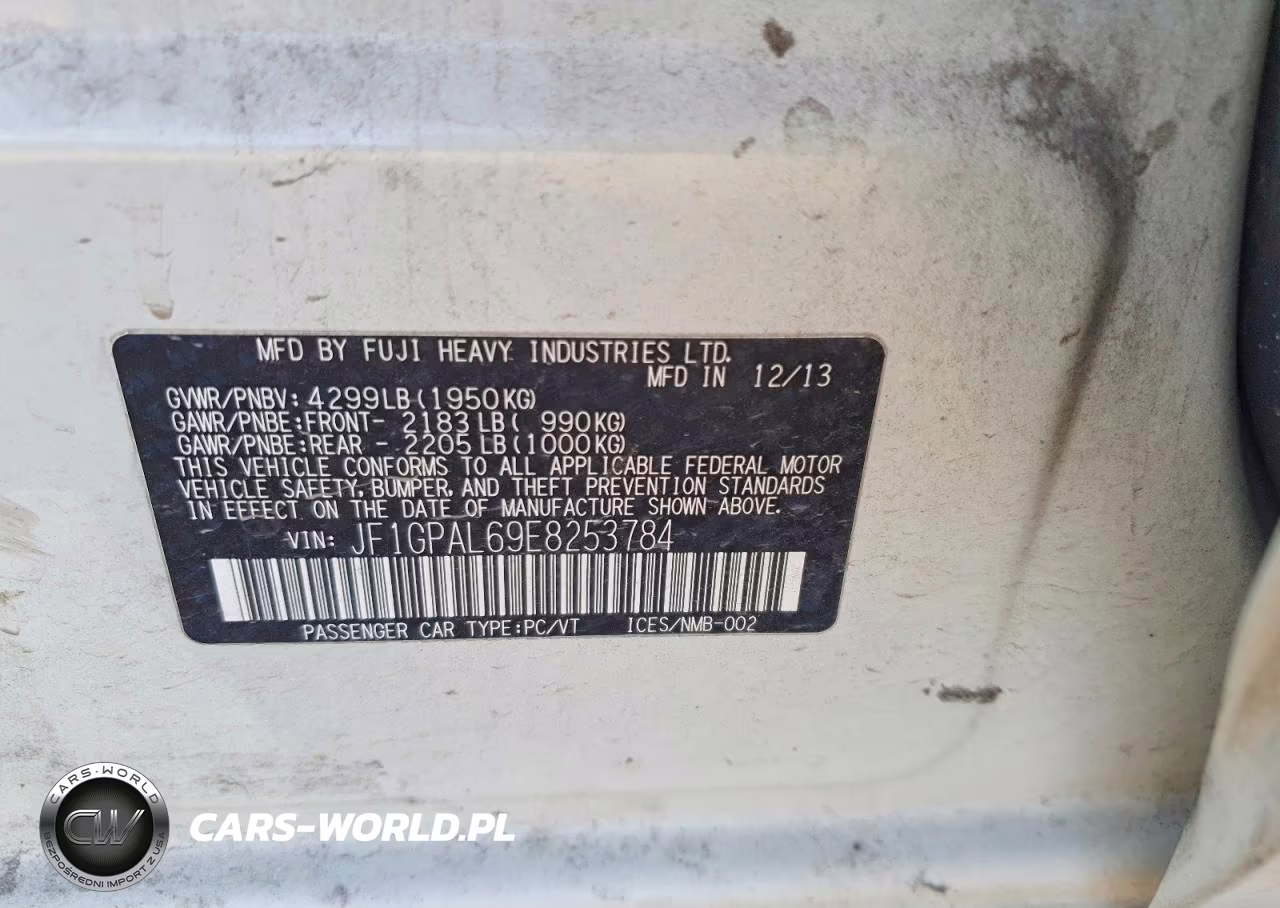2014 Subaru Impreza Sport Premium VIN:JF1GPAL69E8253784 - 13