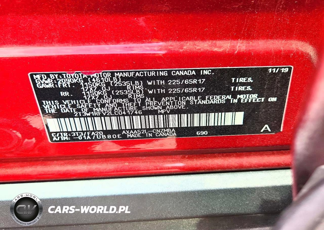 2020 Toyota Rav4 Xle VIN:2T3W1RFV2LC041746 - 13