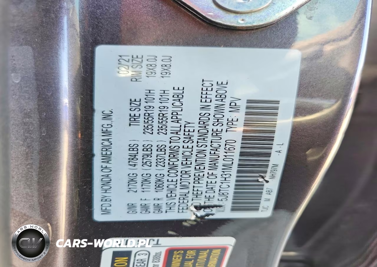 2021 Acura Rdx VIN:5J8TC1H31ML011670 - 13