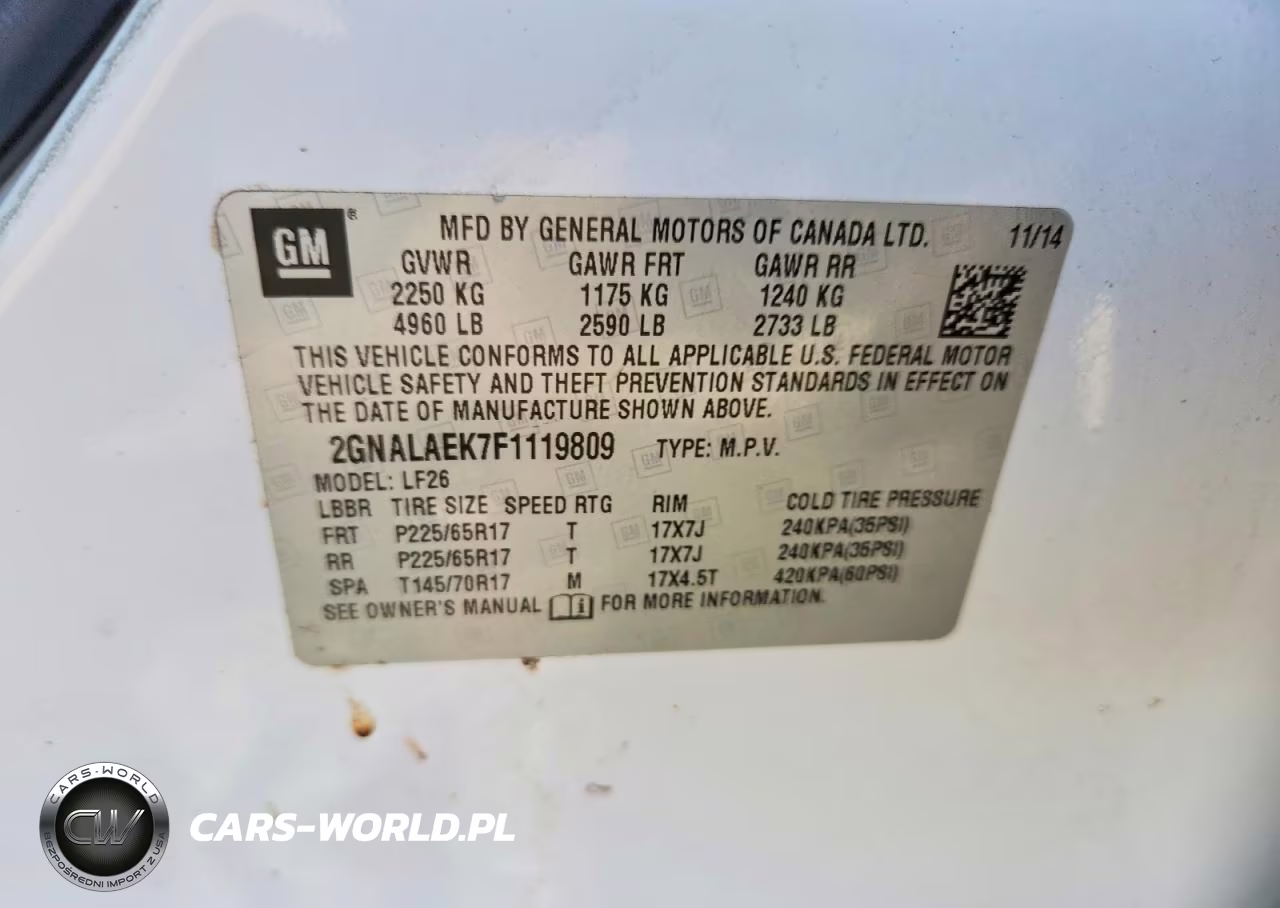 2015 Chevrolet Equinox Ls VIN:2GNALAEK7F1119809 - 13