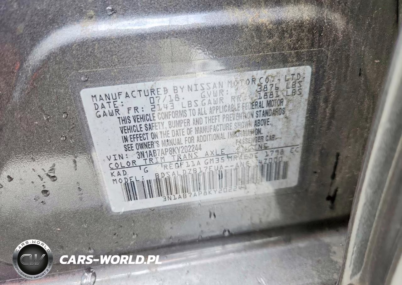 2019 Nissan Sentra Sv VIN:3N1AB7AP8KY202244 - 12