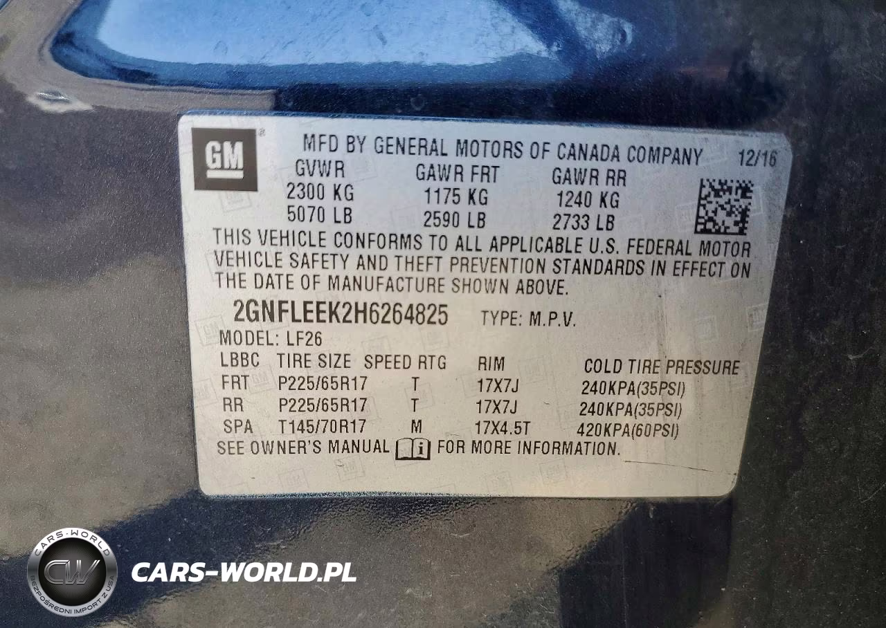 2017 Chevrolet Equinox Ls VIN:2GNFLEEK2H6264825 - 13