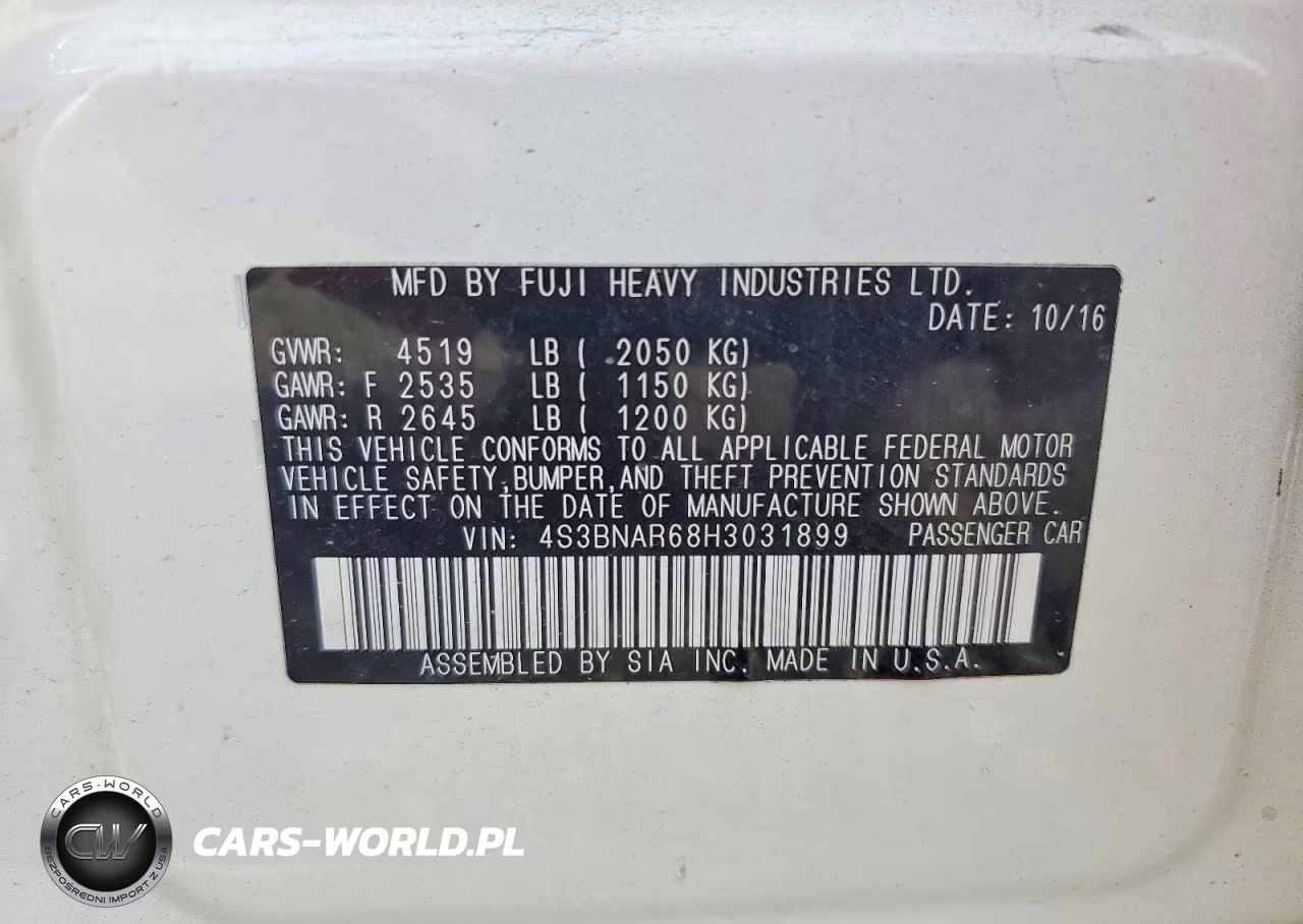 2017 Subaru Legacy Sport VIN:4S3BNAR68H3031899 - 12