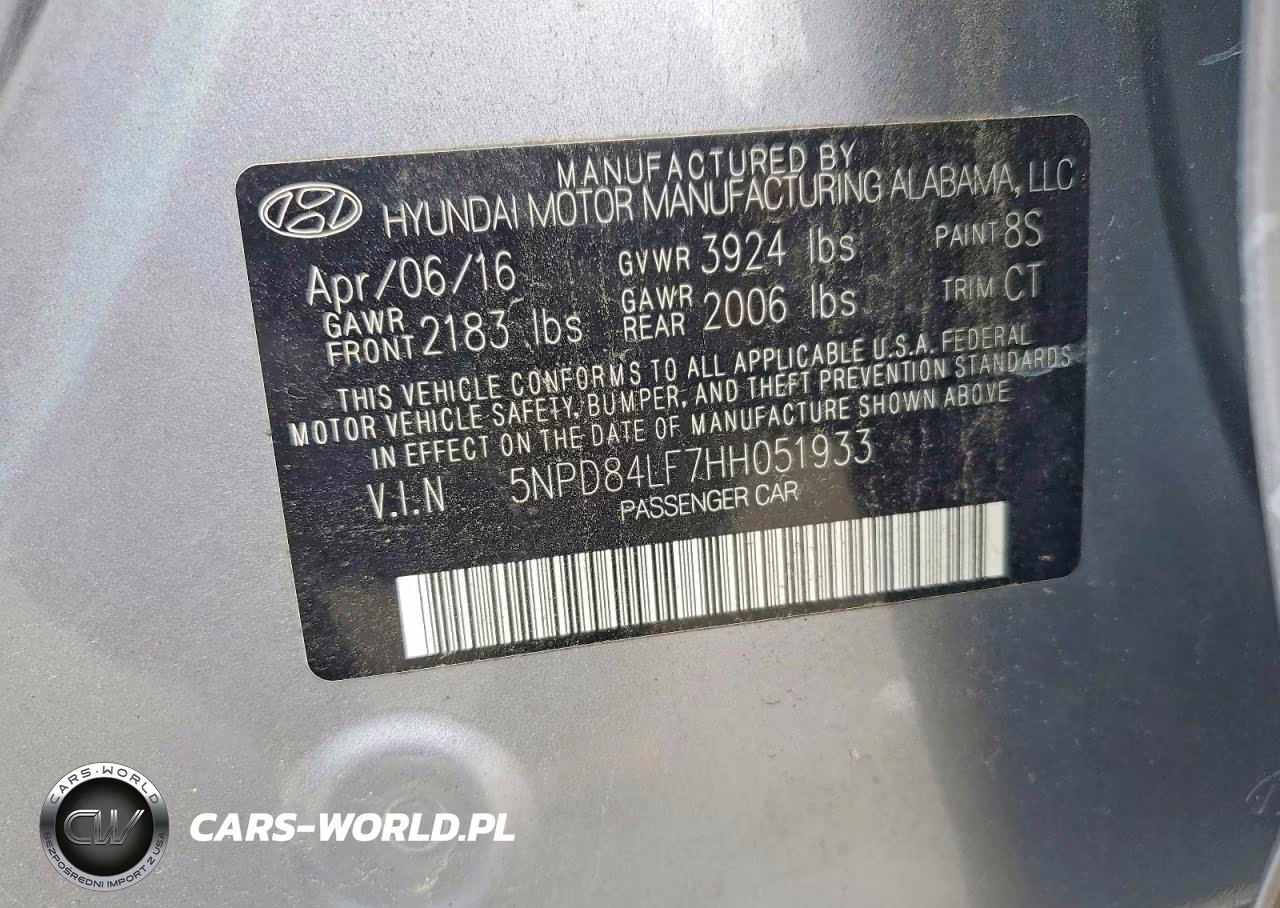 2017 Hyundai Elantra Limited VIN:5NPD84LF7HH051933 - 12