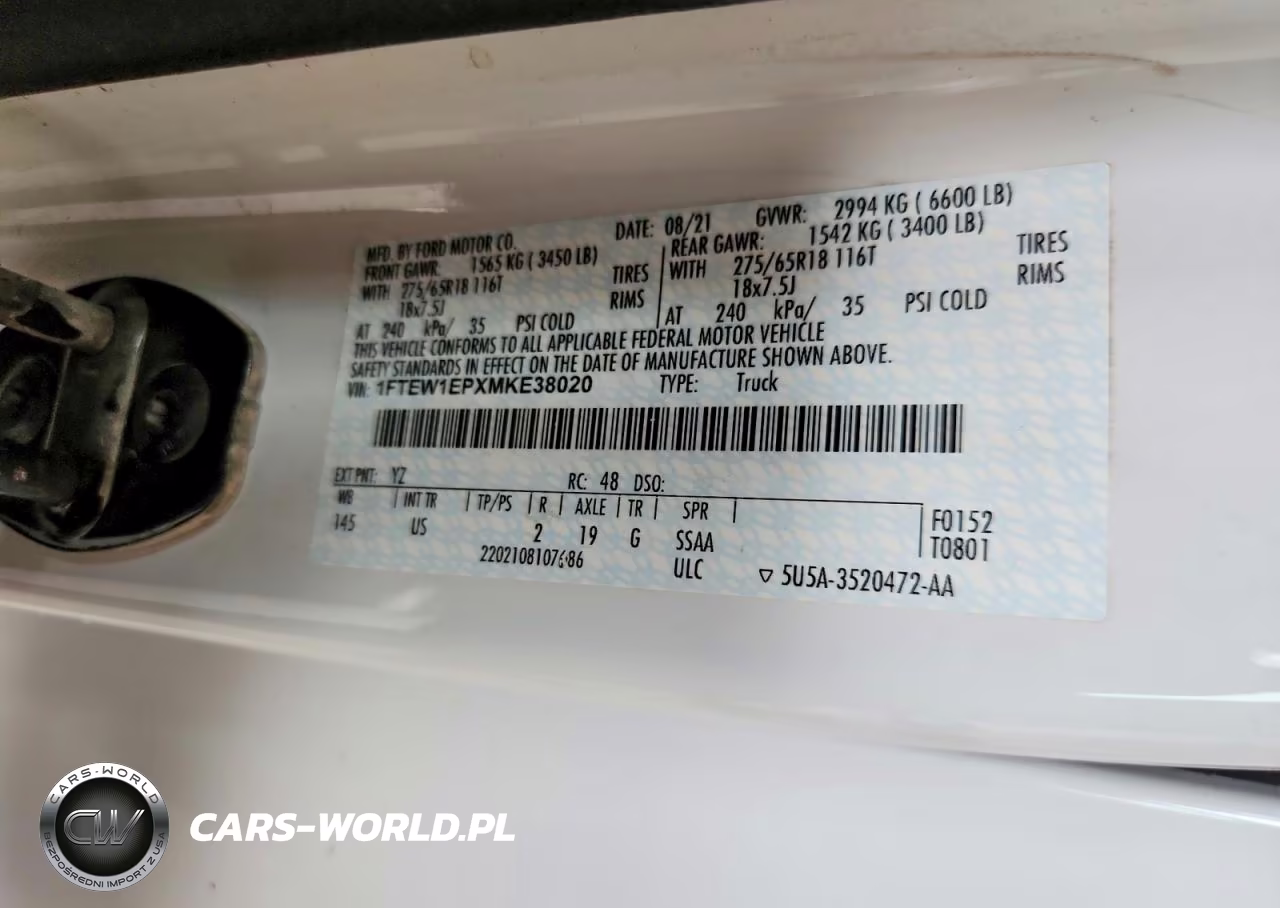 2021 Ford F150 Supercrew VIN:1FTEW1EPXMKE38020 - 13