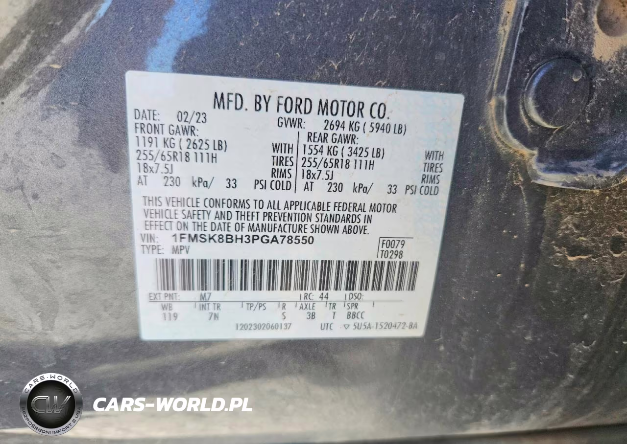 2023 Ford Explorer VIN:1FMSK8BH3PGA78550 - 13