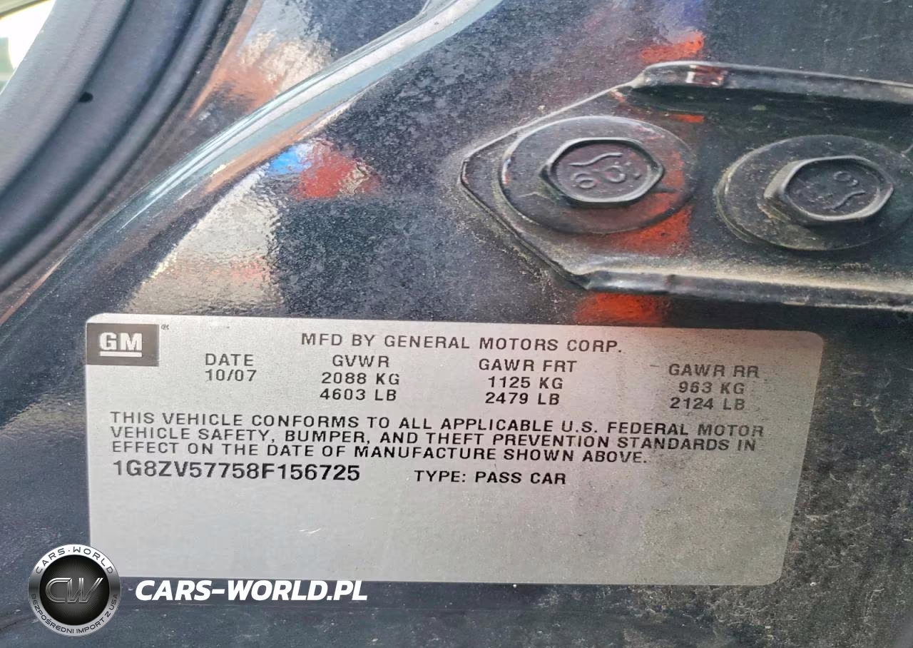 2008 Saturn Aura Xr VIN:1G8ZV57758F156725 - 12