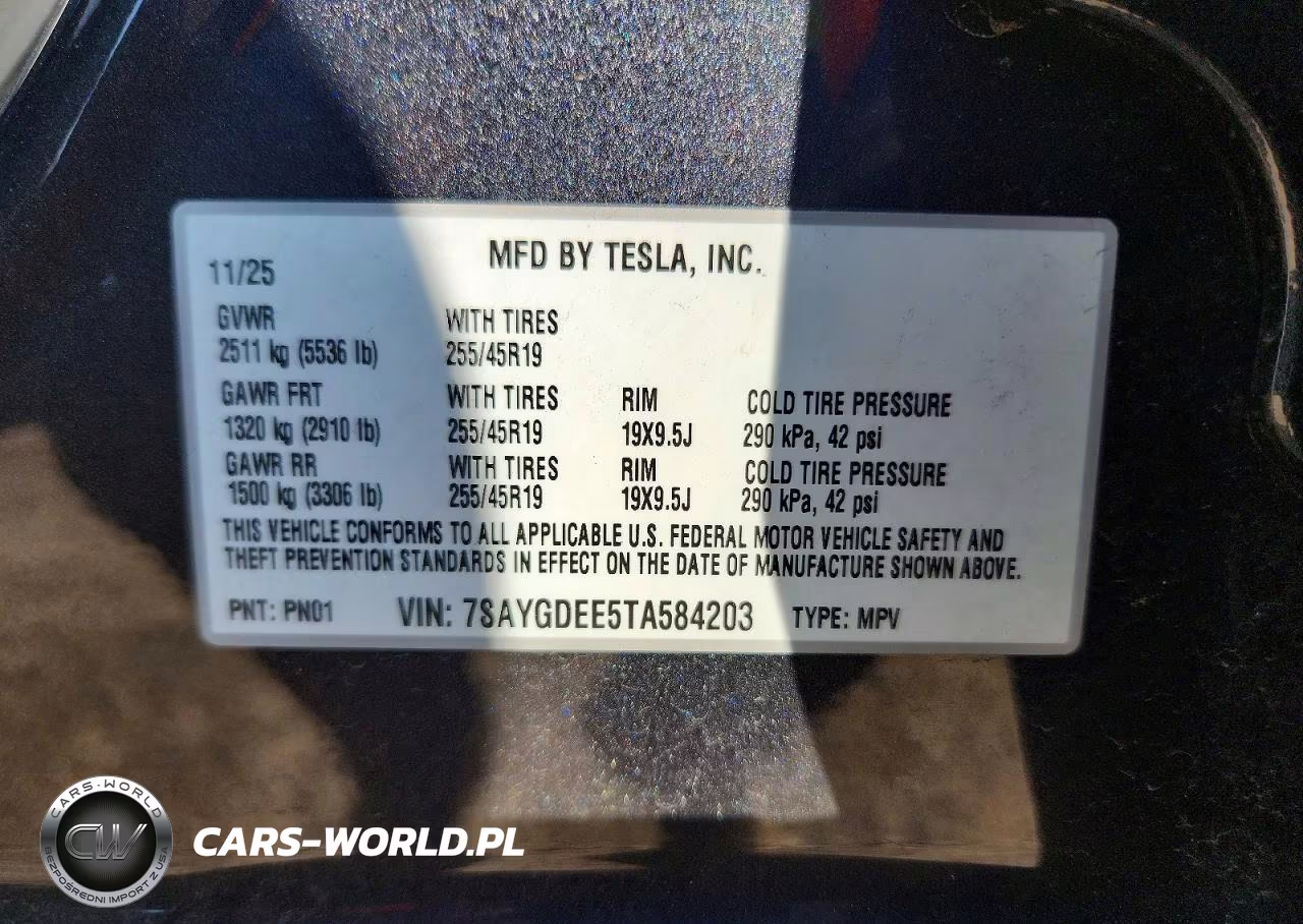 2026 Tesla Model Y VIN:7SAYGDEE5TA584203 - 14