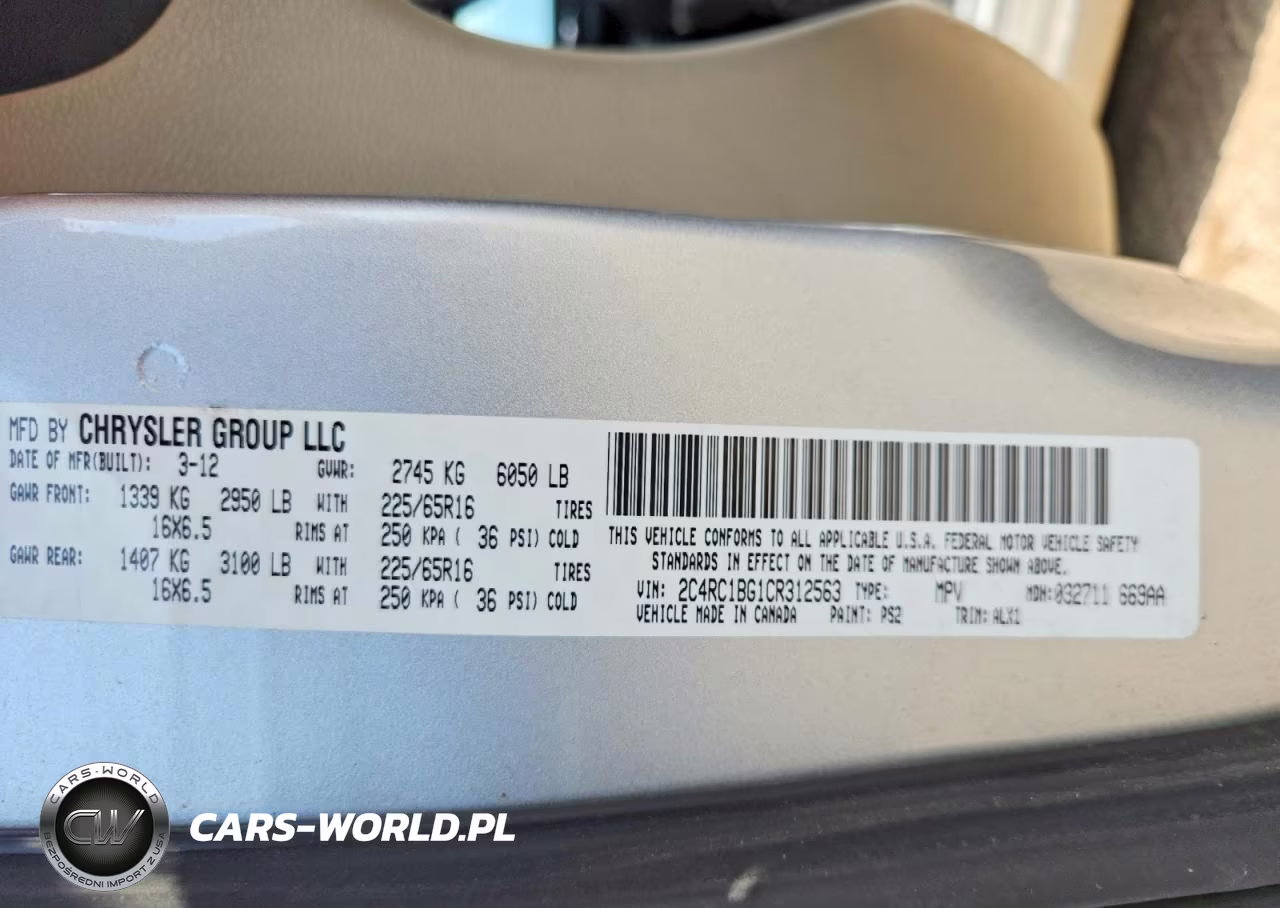 2012 Chrysler Town & Country Touring VIN:2C4RC1BG1CR312563 - 13