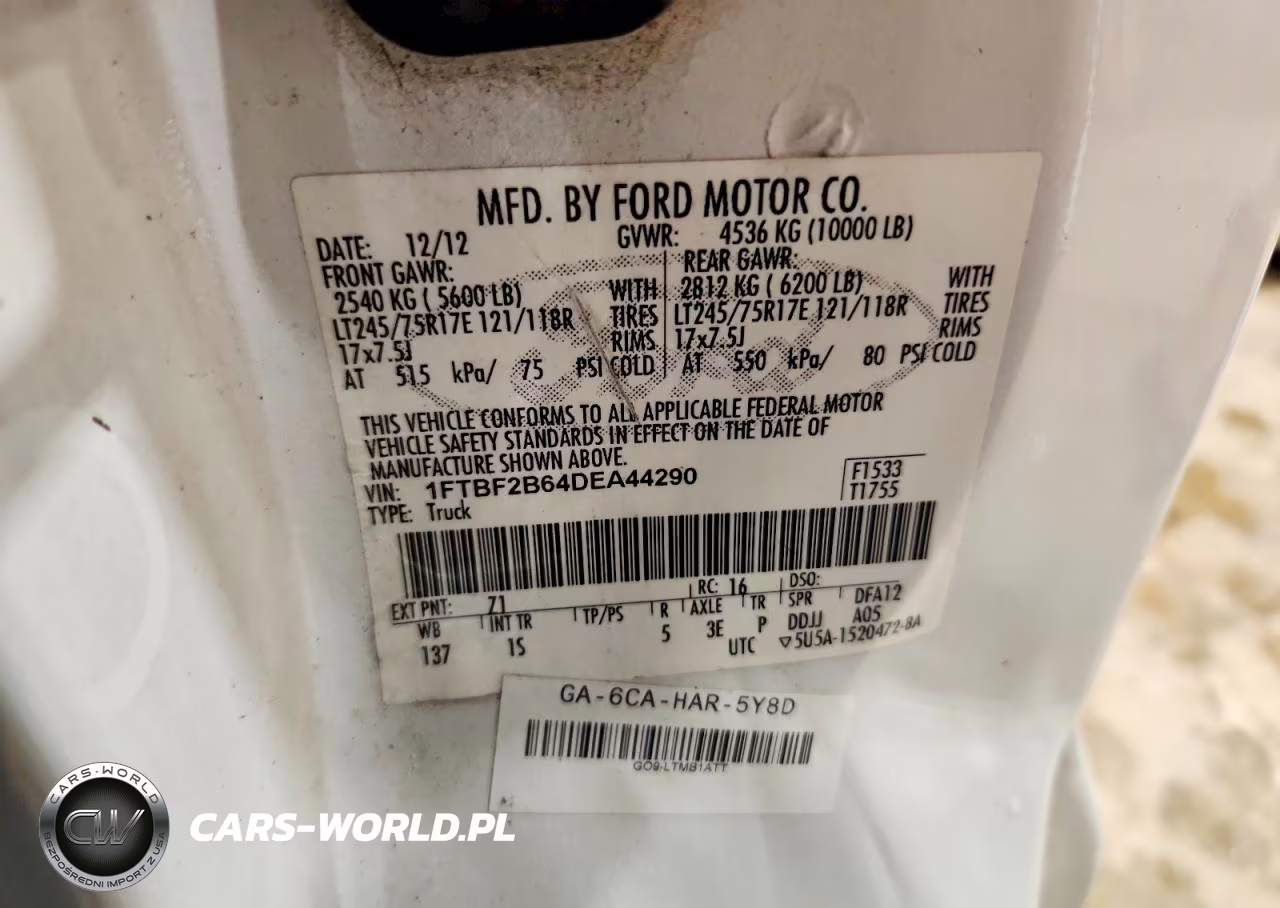 2013 Ford F250 Super Duty VIN:1FTBF2B64DEA44290 - 13