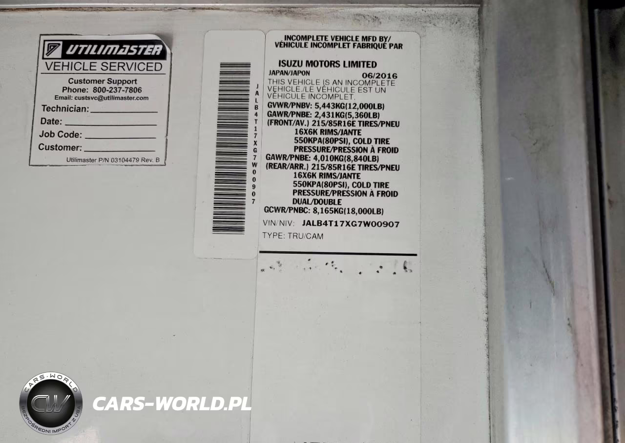 2016 Isuzu Npr VIN:JALB4T17XG7W00907 - 12
