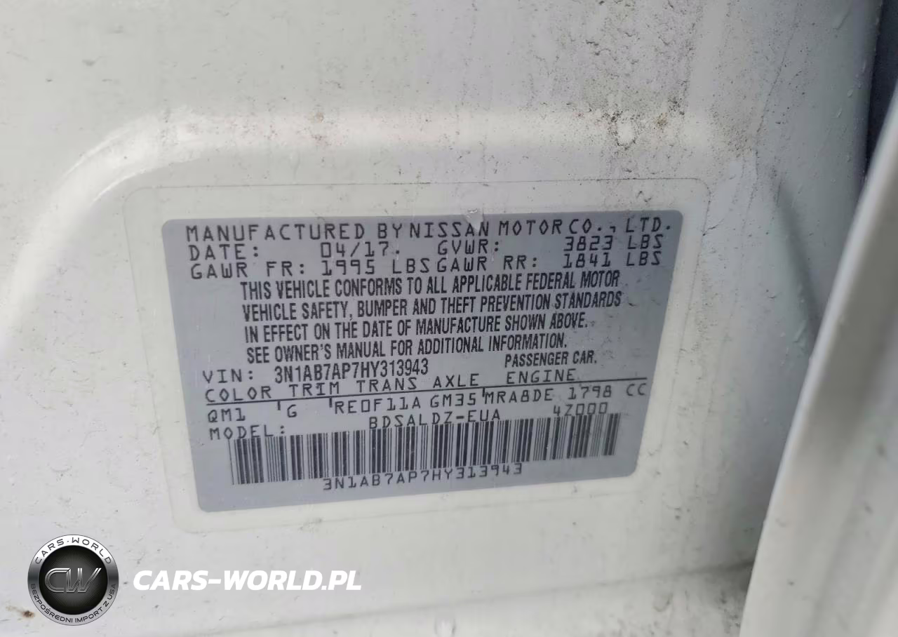 2017 Nissan Sentra Sv VIN:3N1AB7AP7HY313943 - 12
