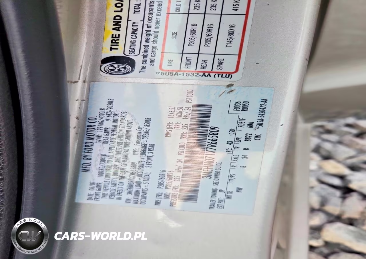 2007 Mercury Milan VIN:3MEHM071X7R665809 - 12