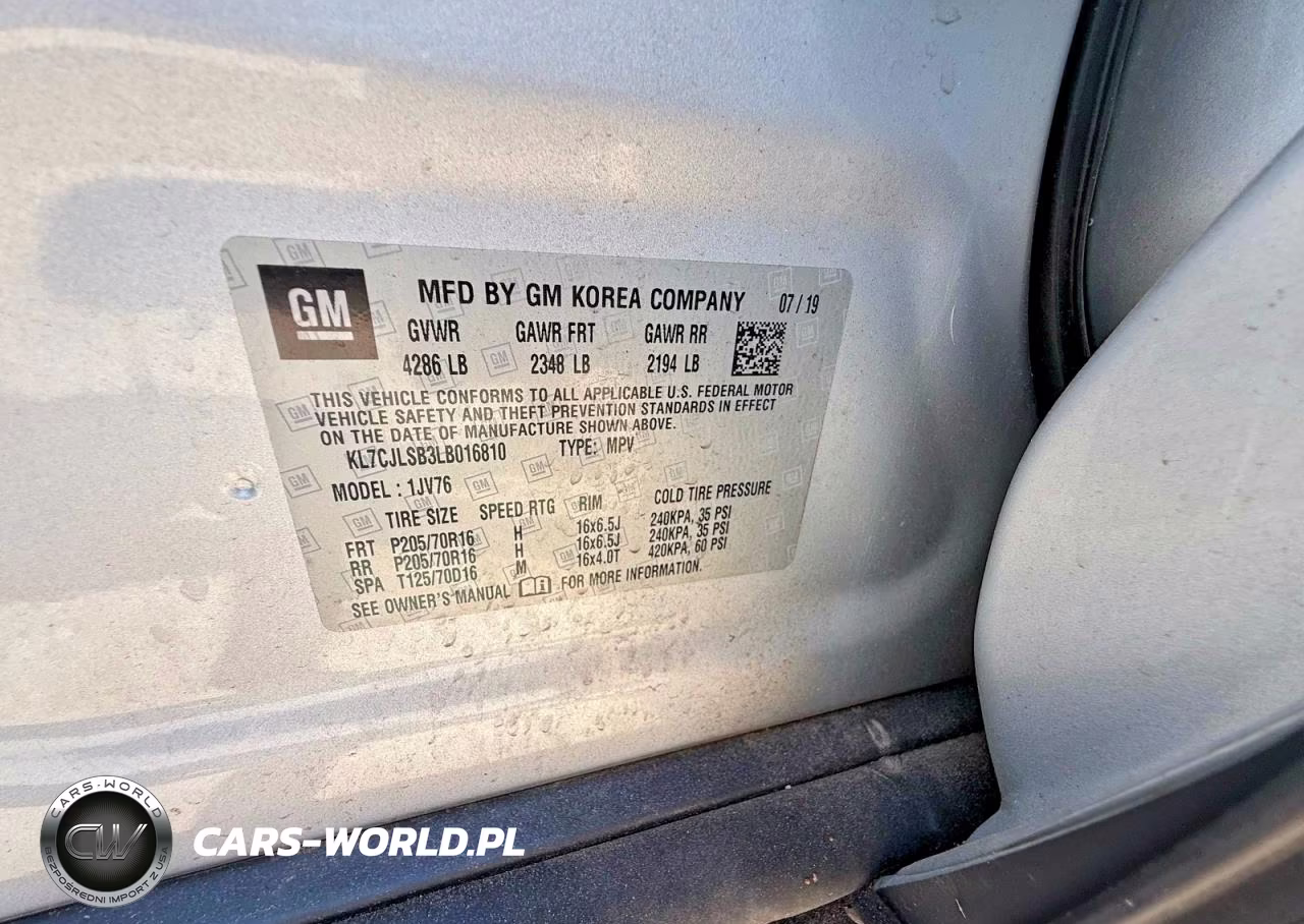 2020 Chevrolet Trax 1Lt VIN:KL7CJLSB3LB016810 - 10