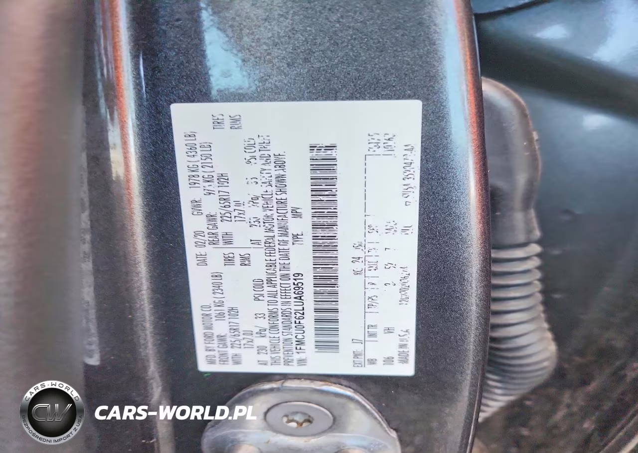 2020 Ford Escape S VIN:1FMCU0F62LUA69519 - 13