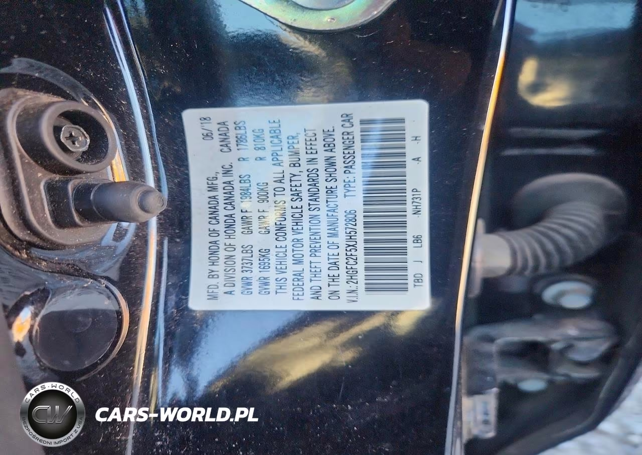 2018 Honda Civic Lx VIN:2HGFC2F5XJH572806 - 12