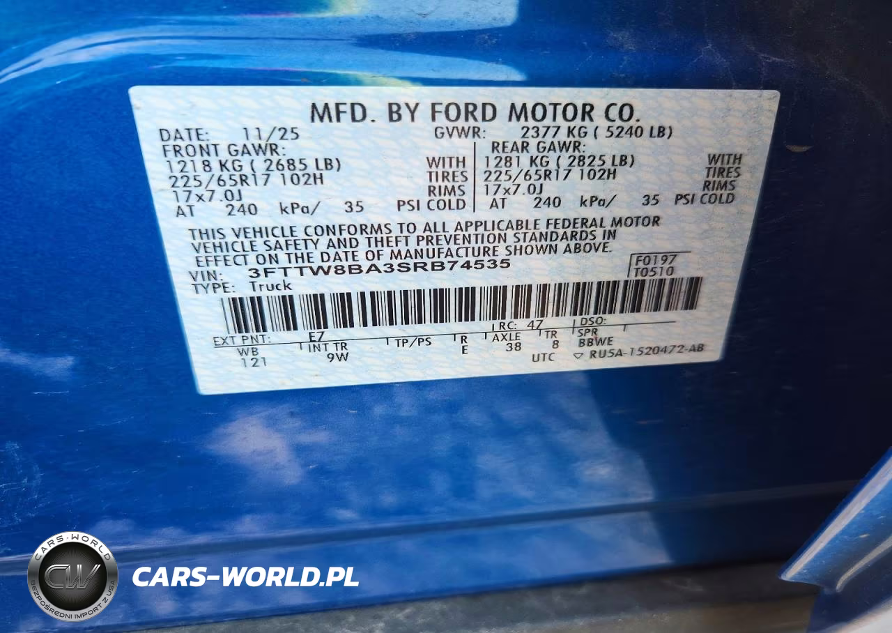 2025 Ford Maverick Xl VIN:3FTTW8BA3SRB74535 - 12