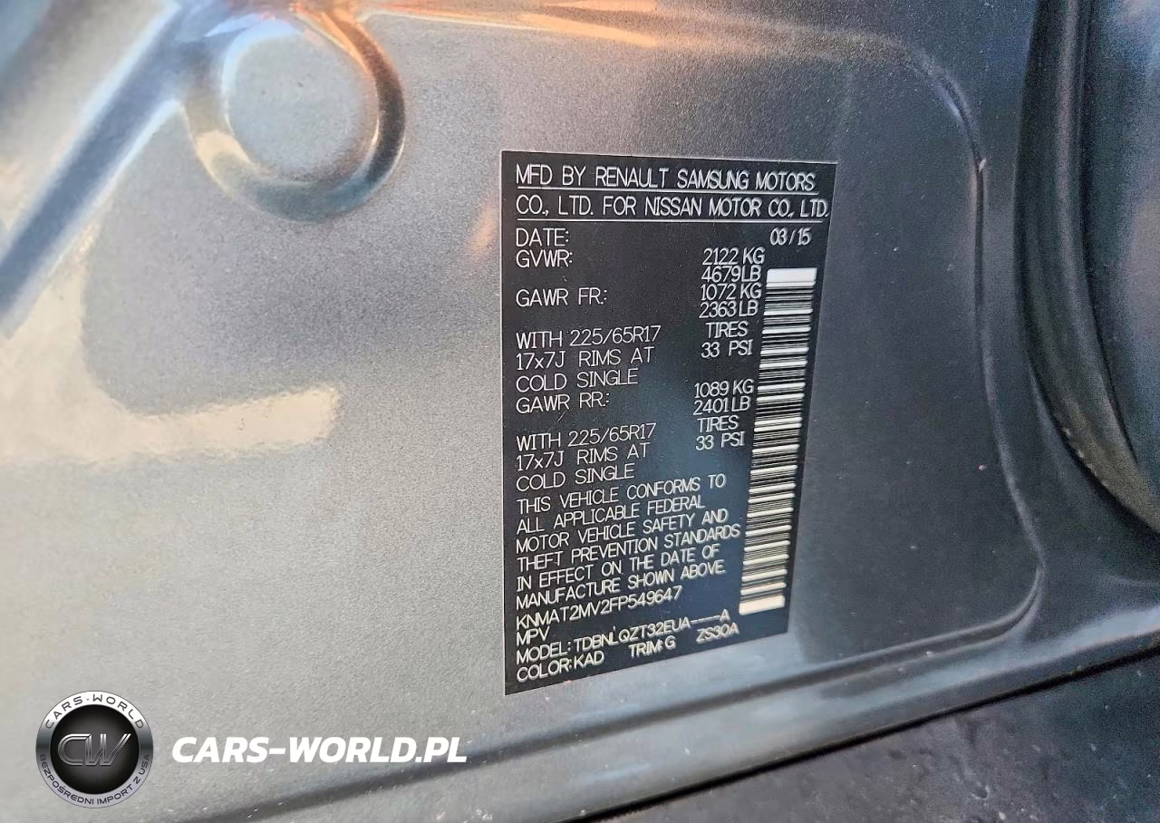 2015 Nissan Rogue Sv VIN:KNMAT2MV2FP549647 - 13
