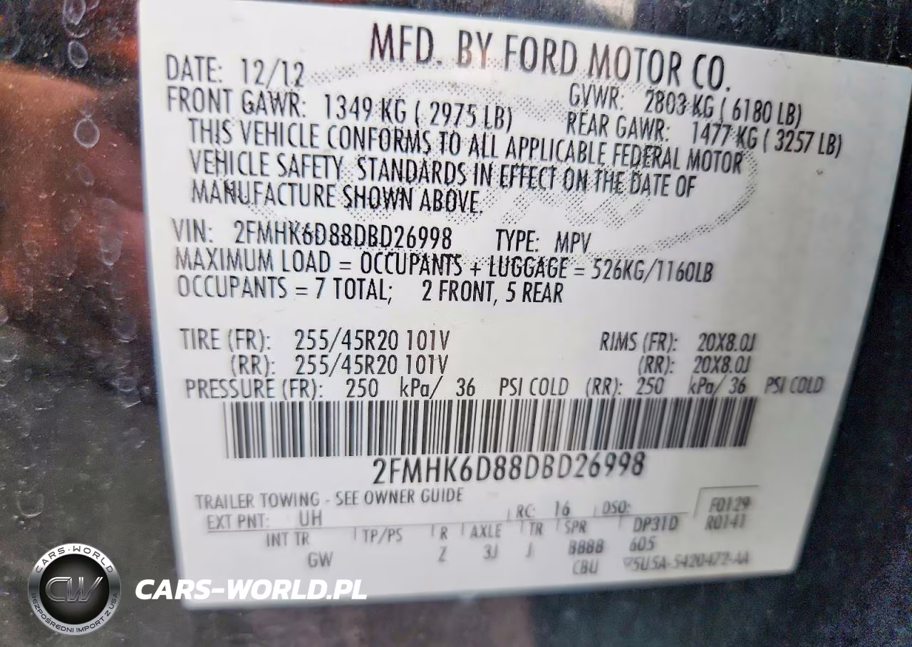 2013 Ford Flex Limited VIN:2FMHK6D88DBD26998 - 13