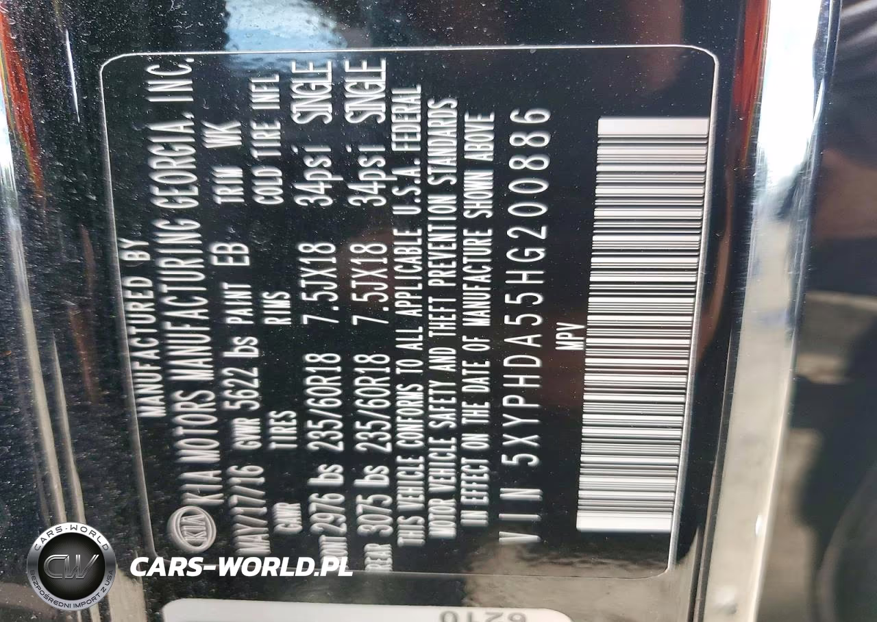 2017 Kia Sorento Ex VIN:5XYPHDA55HG200886 - 12