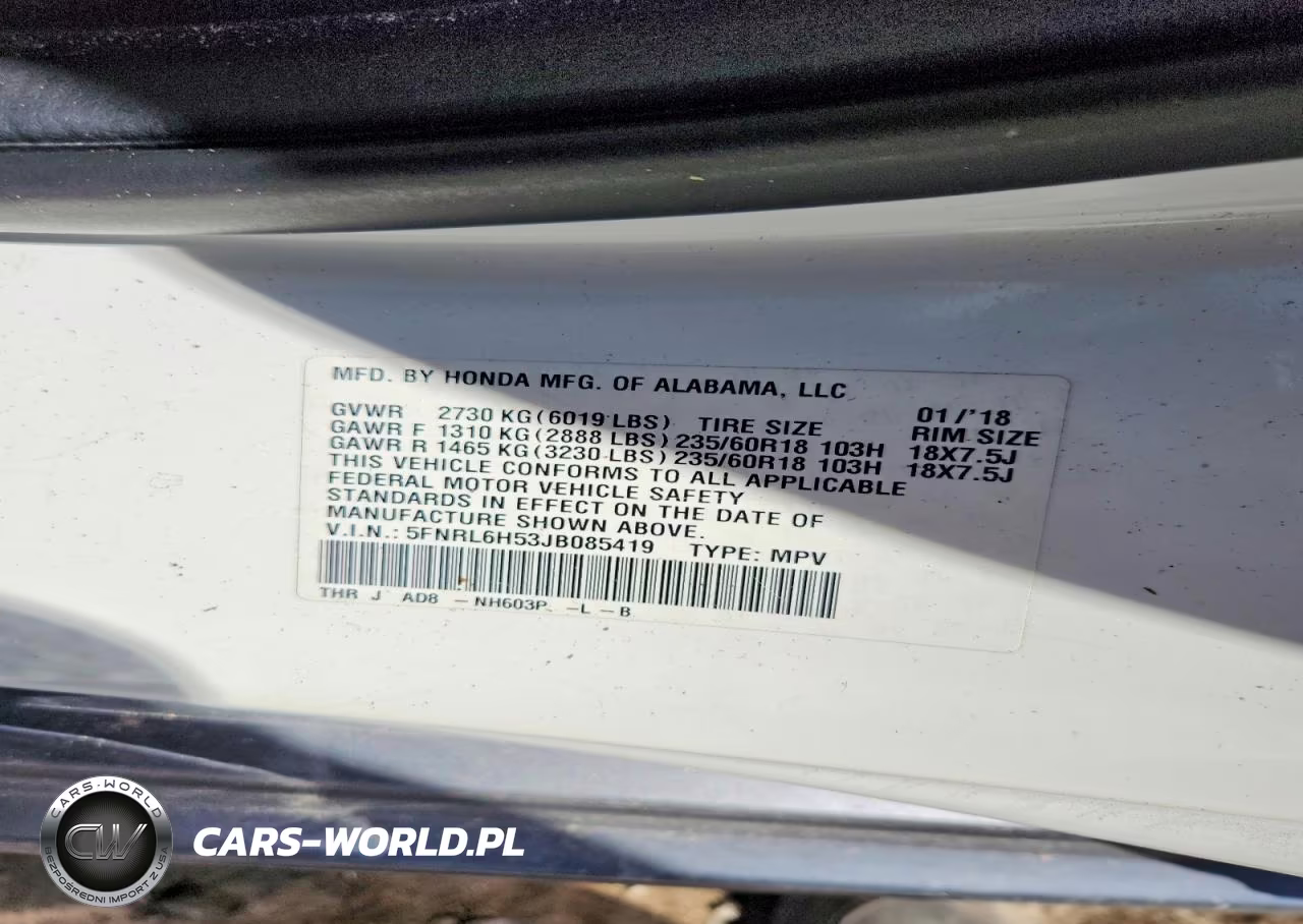 2018 Honda Odyssey Ex VIN:5FNRL6H53JB085419 - 13