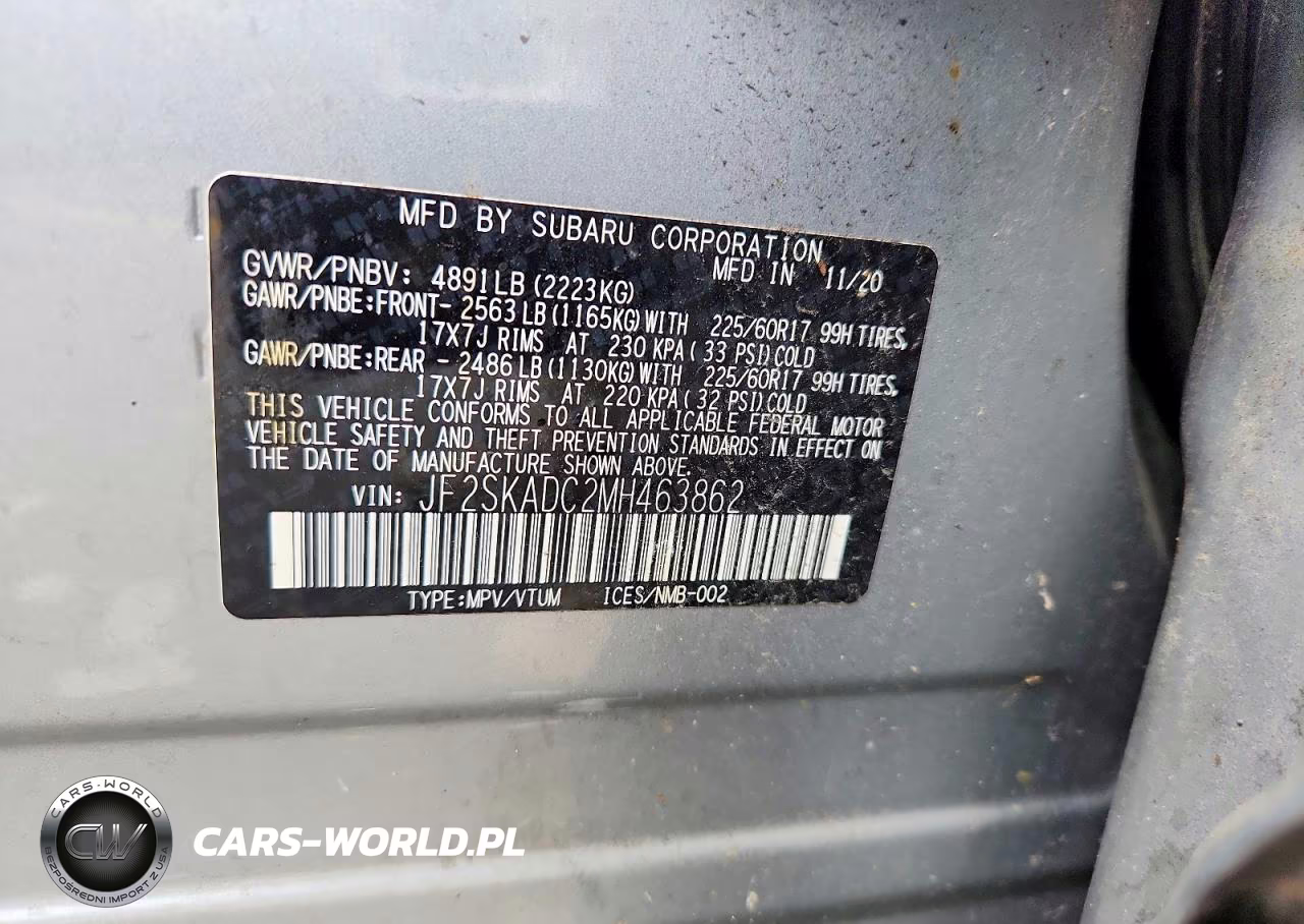 2021 Subaru Forester VIN:JF2SKADC2MH463862 - 13