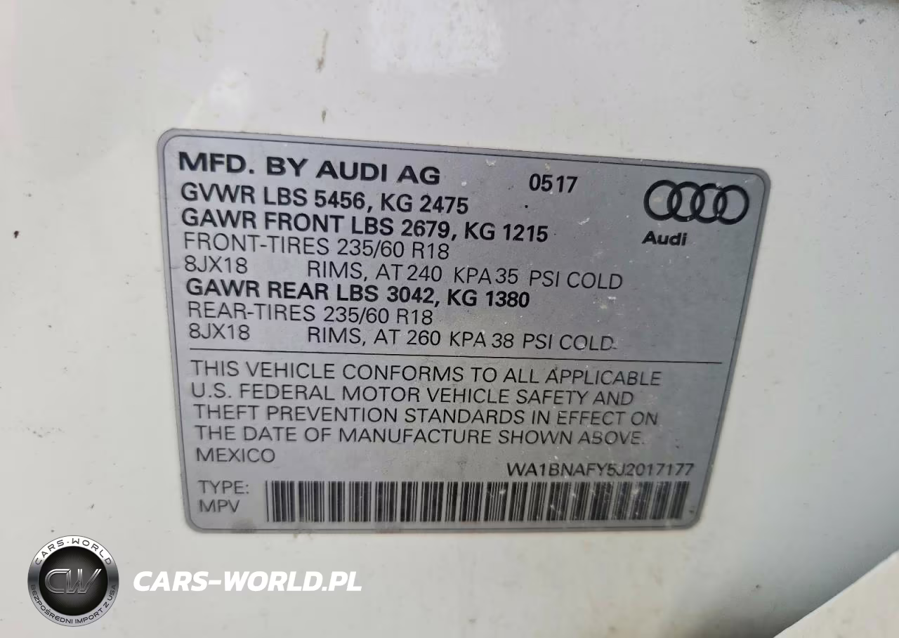 2018 Audi Q5 Premium Plus VIN:WA1BNAFY5J2017177 - 13