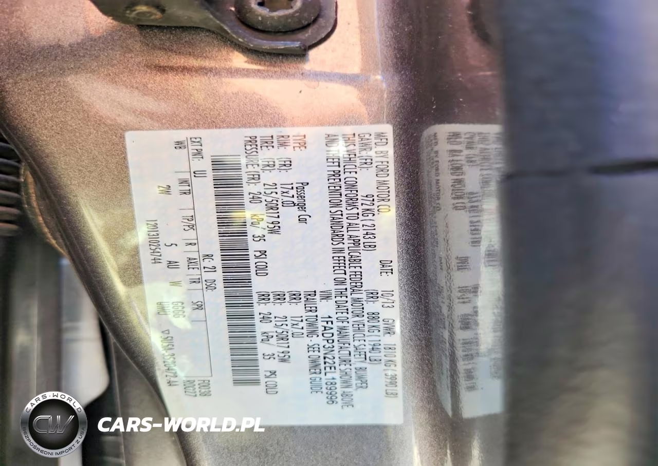 2014 Ford Focus Titanium VIN:1FADP3N22EL189996 - 12