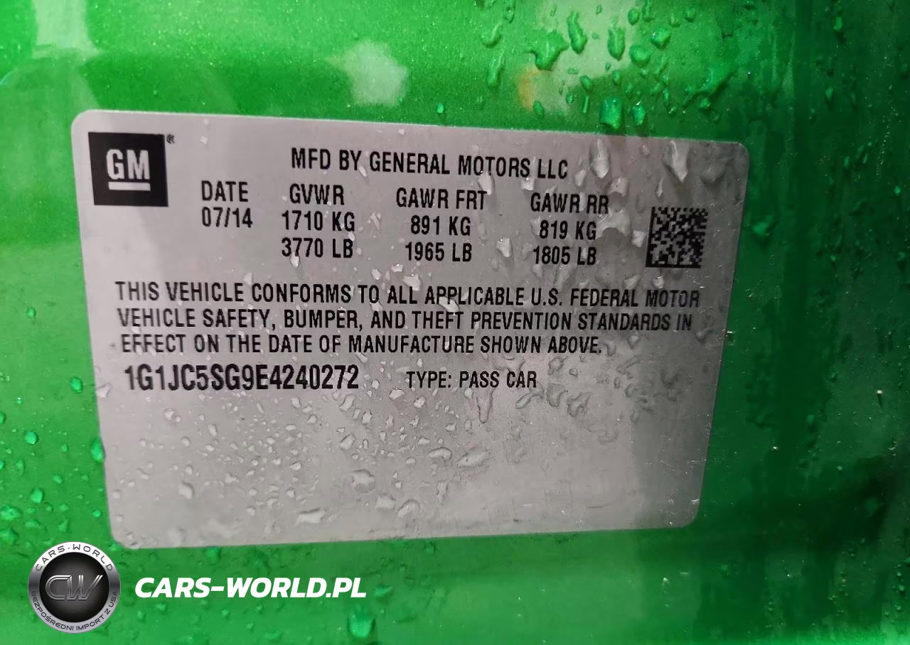 2014 Chevrolet Sonic Lt VIN:1G1JC5SG9E4240272 - 12