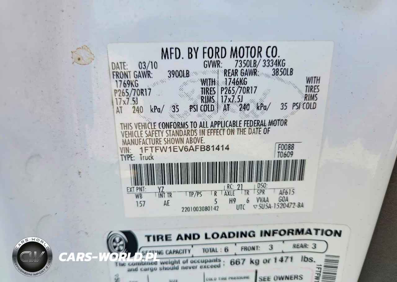 2010 Ford F150 Supercrew VIN:1FTFW1EV6AFB81414 - 12