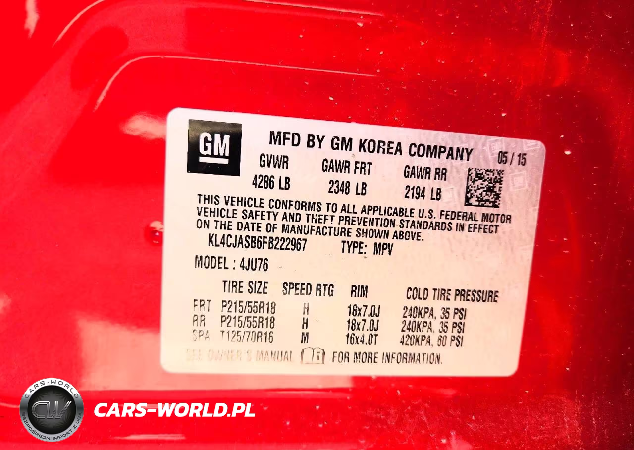 2015 Buick Encore VIN:KL4CJASB6FB222967 - 12