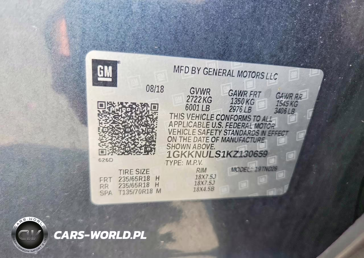 2019 GMC Acadia Slt-1 VIN:1GKKNULS1KZ130659 - 13