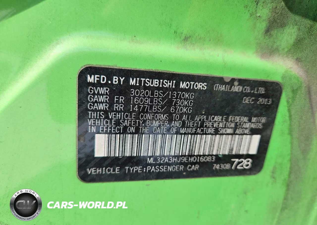 2014 Mitsubishi Mirage De VIN:ML32A3HJ9EH016083 - 12