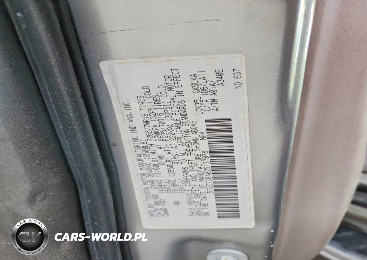 2002 Toyota Sequoia Limited VIN:5TDZT38A02S137078 - 13