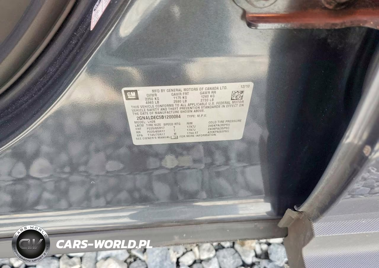2011 Chevrolet Equinox Lt VIN:2GNALDEC5B1200084 - 12