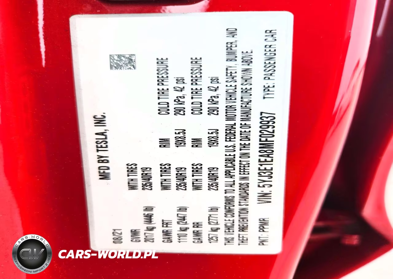 2021 Tesla Model 3 VIN:5YJ3E1EA8MF029937 - 12