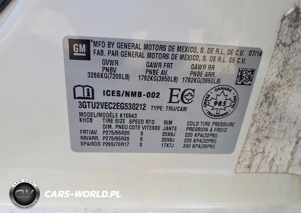 2014 GMC Sierra K1500 Slt VIN:3GTU2VEC2EG530212 - 12